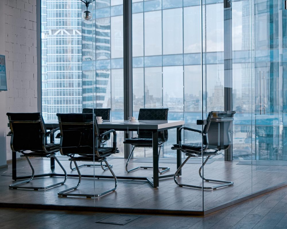 Empty meeting room in office